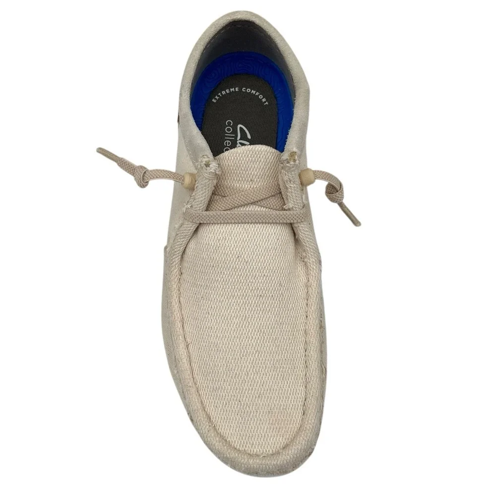 Clarks Mens ShacreLite Moccasin Slip On Casual‎ Shoes Size 11 Ivory Combination